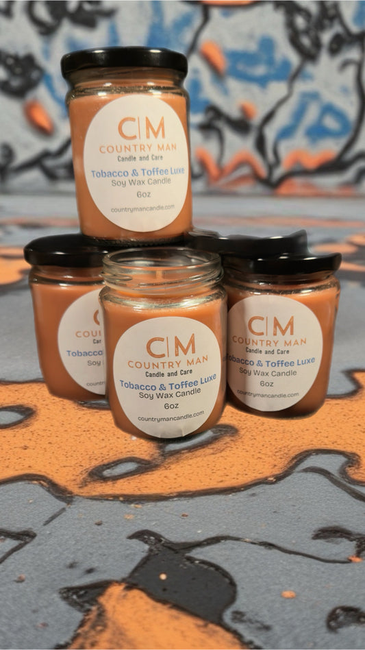 Tobacco & Toffee Luxe Soy Wax Candle (6oz)