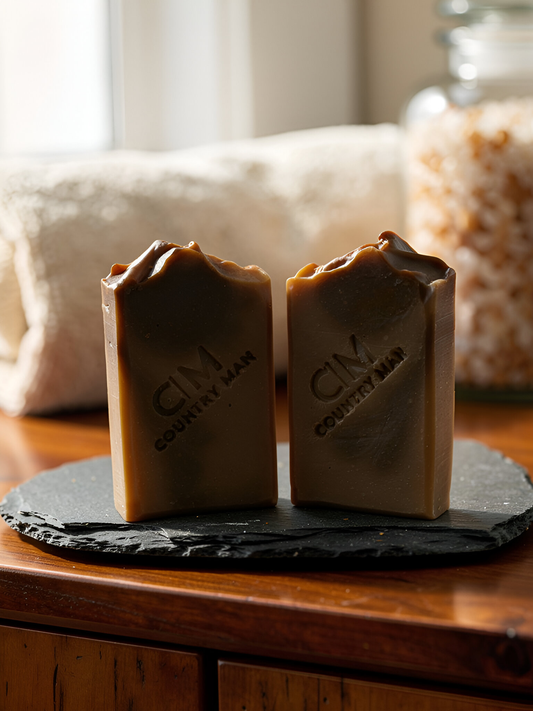 Amber & Oud Tallow & Clay Cold Process Soap – Country Man Candle and Care