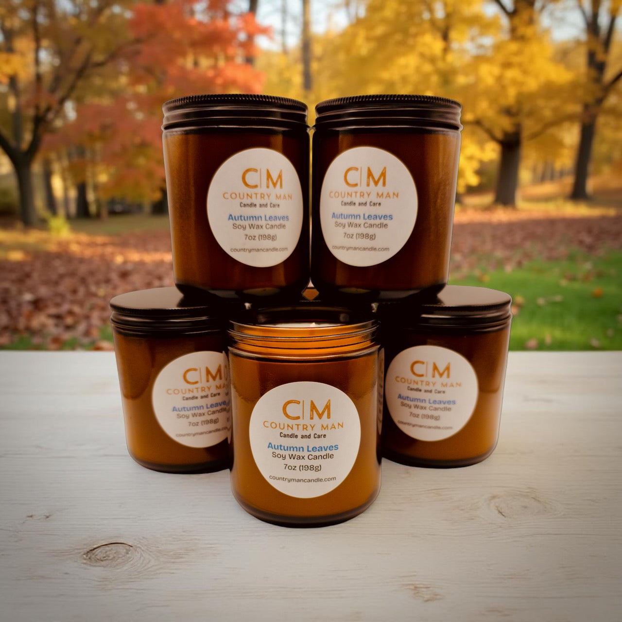 Autumn Leaves Soy Wax Candle (7oz)
