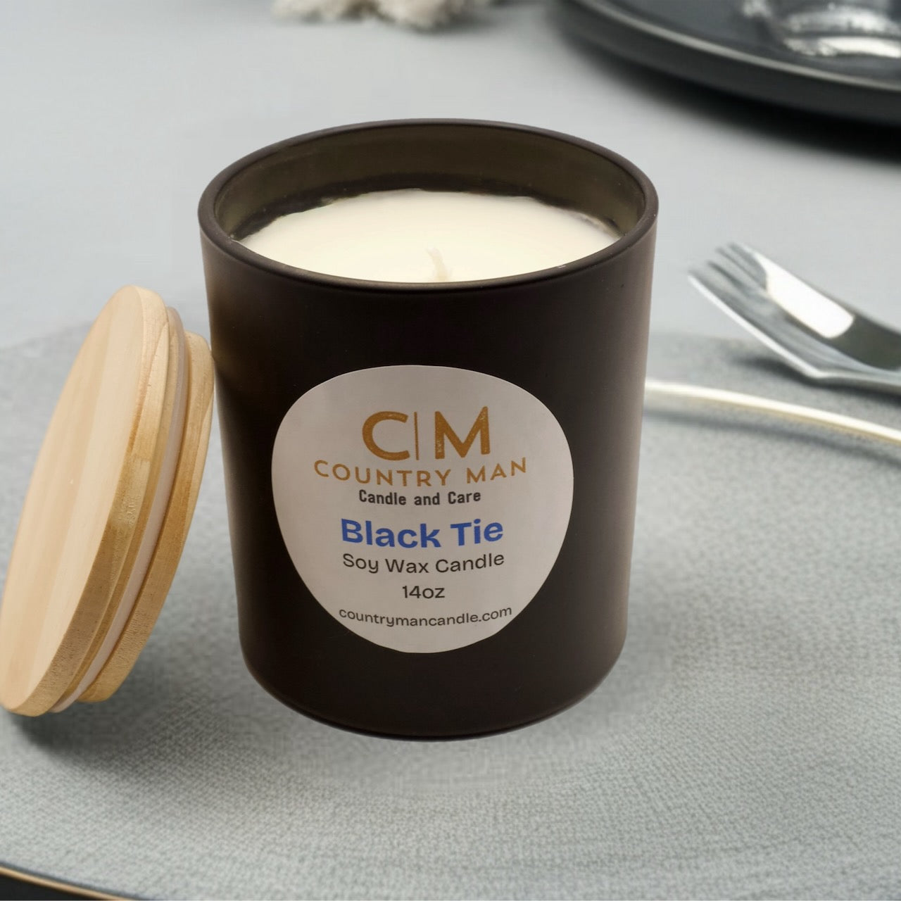Black Tie Soy Wax Candle (14oz)