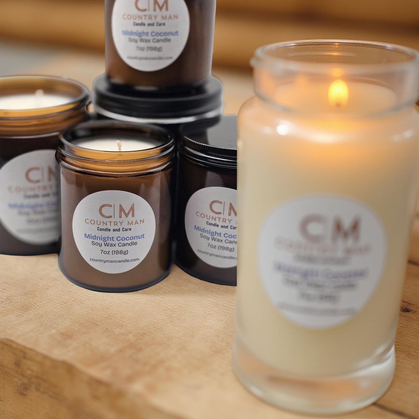 Midnight Coconut Soy Wax Candle