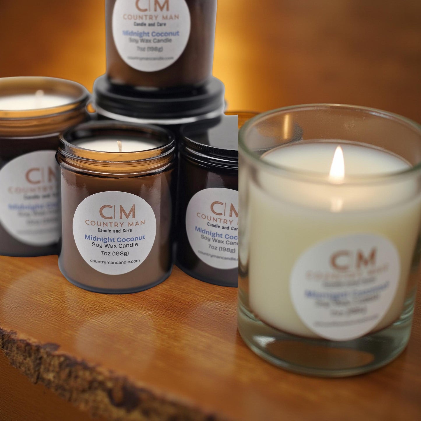 Midnight Coconut Soy Wax Candle