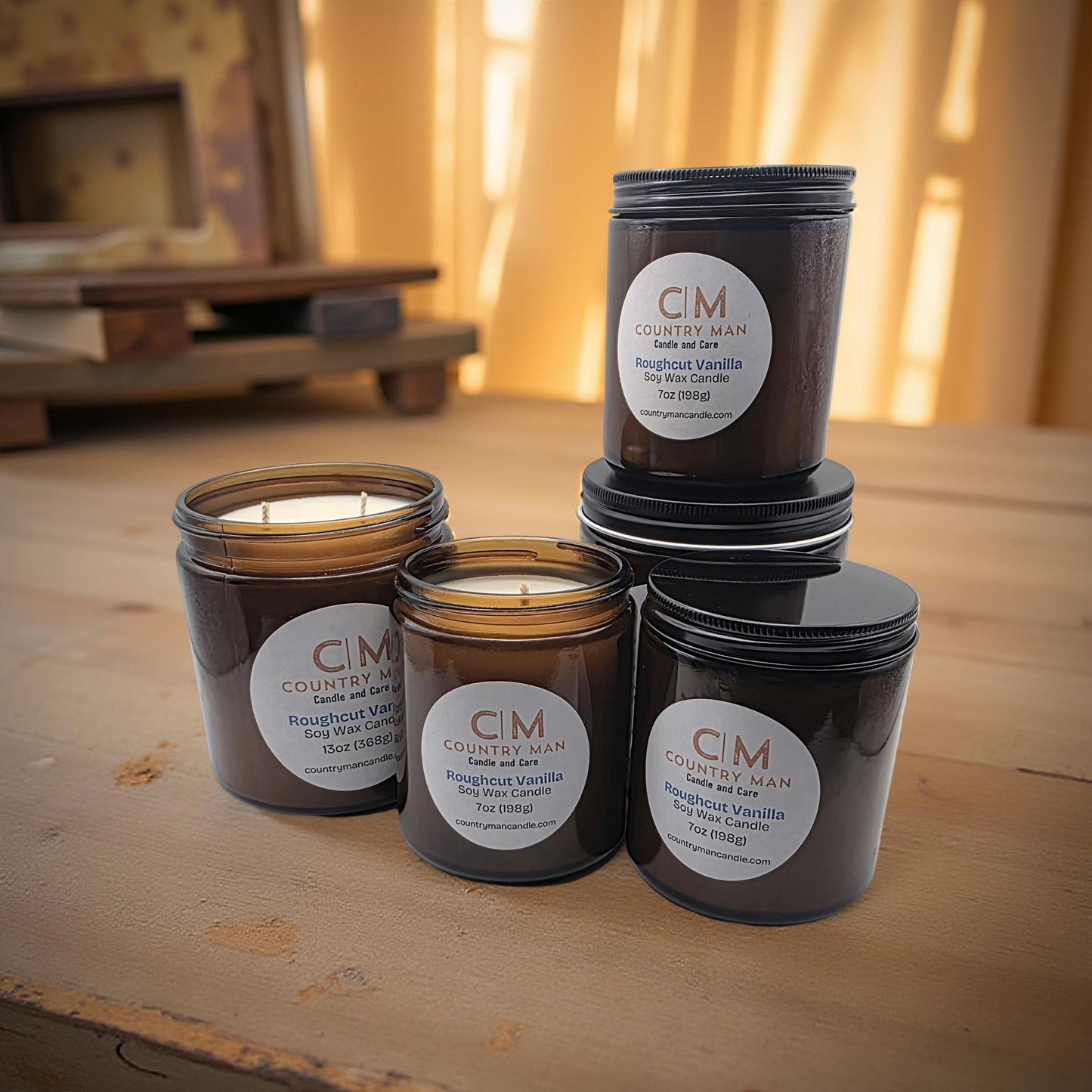 Roughcut Vanilla Soy Wax Candle