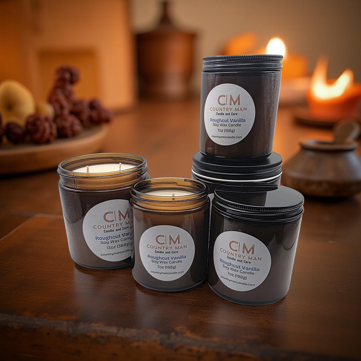 Roughcut Vanilla Soy Wax Candle