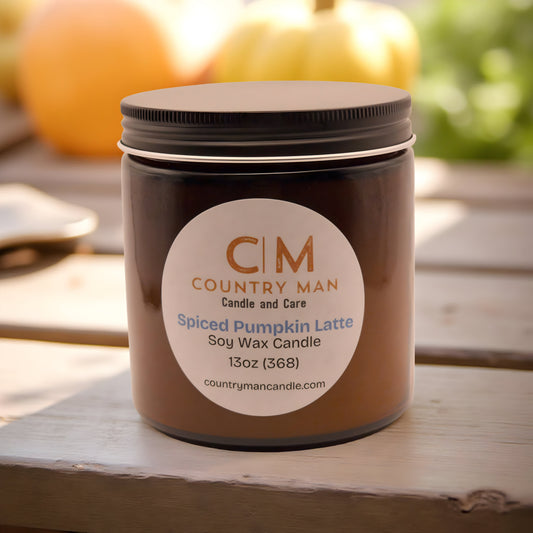 Spiced Pumpkin Latte Soy Wax Candle – Country Man Candle and Care