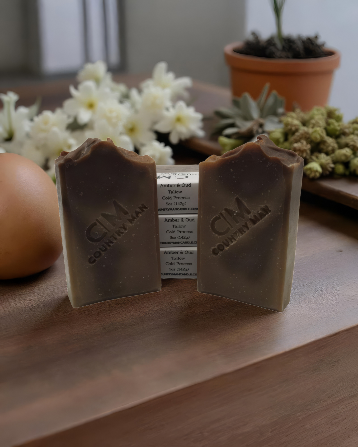 Amber & Oud Tallow & Clay Cold Process Soap