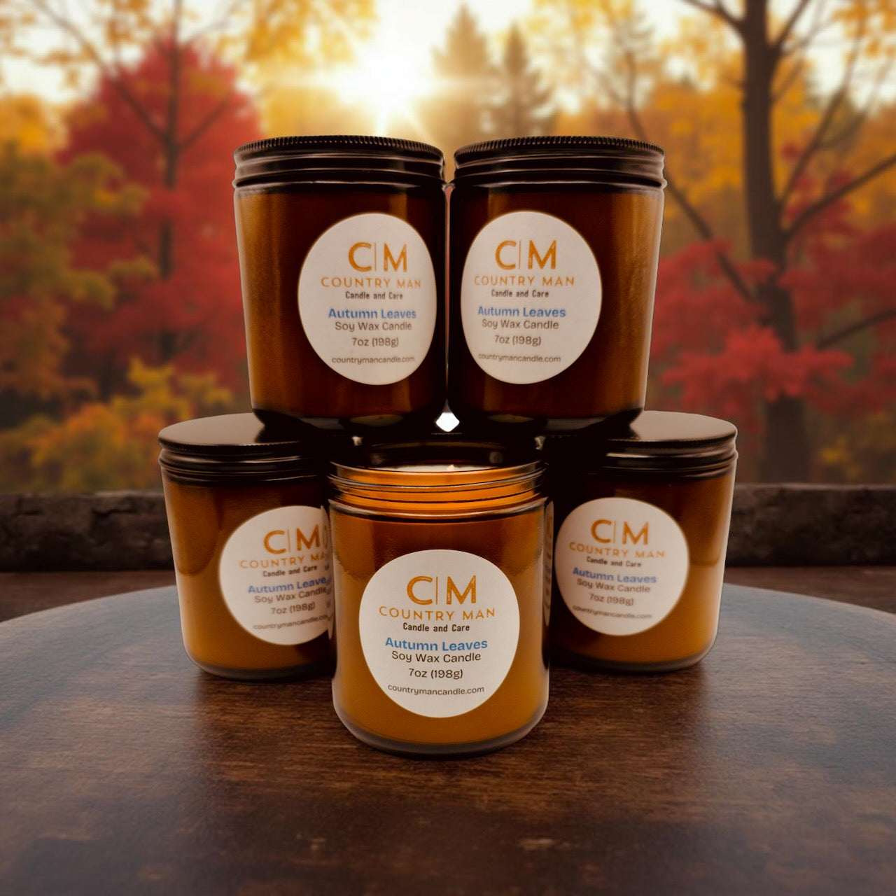 Autumn Leaves Soy Wax Candle (7oz)