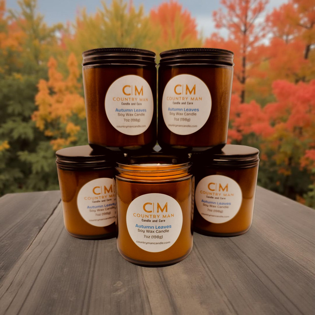 Autumn Leaves Soy Wax Candle (7oz)