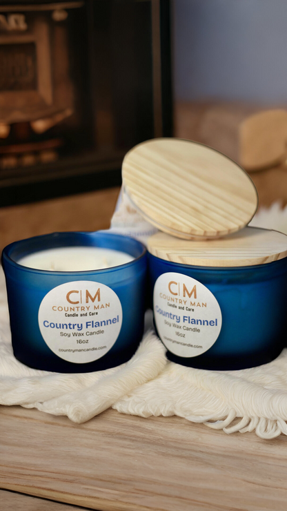 Country Flannel Soy Wax Candle