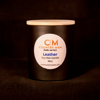 Leather Soy Wax Candle