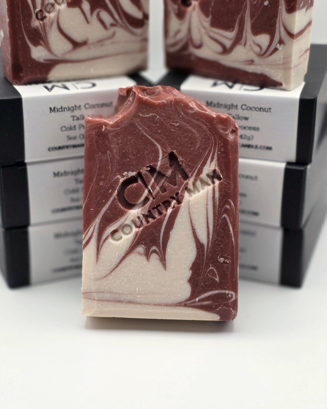 Midnight Coconut Tallow Red Moroccan Clay Cold Process Soap