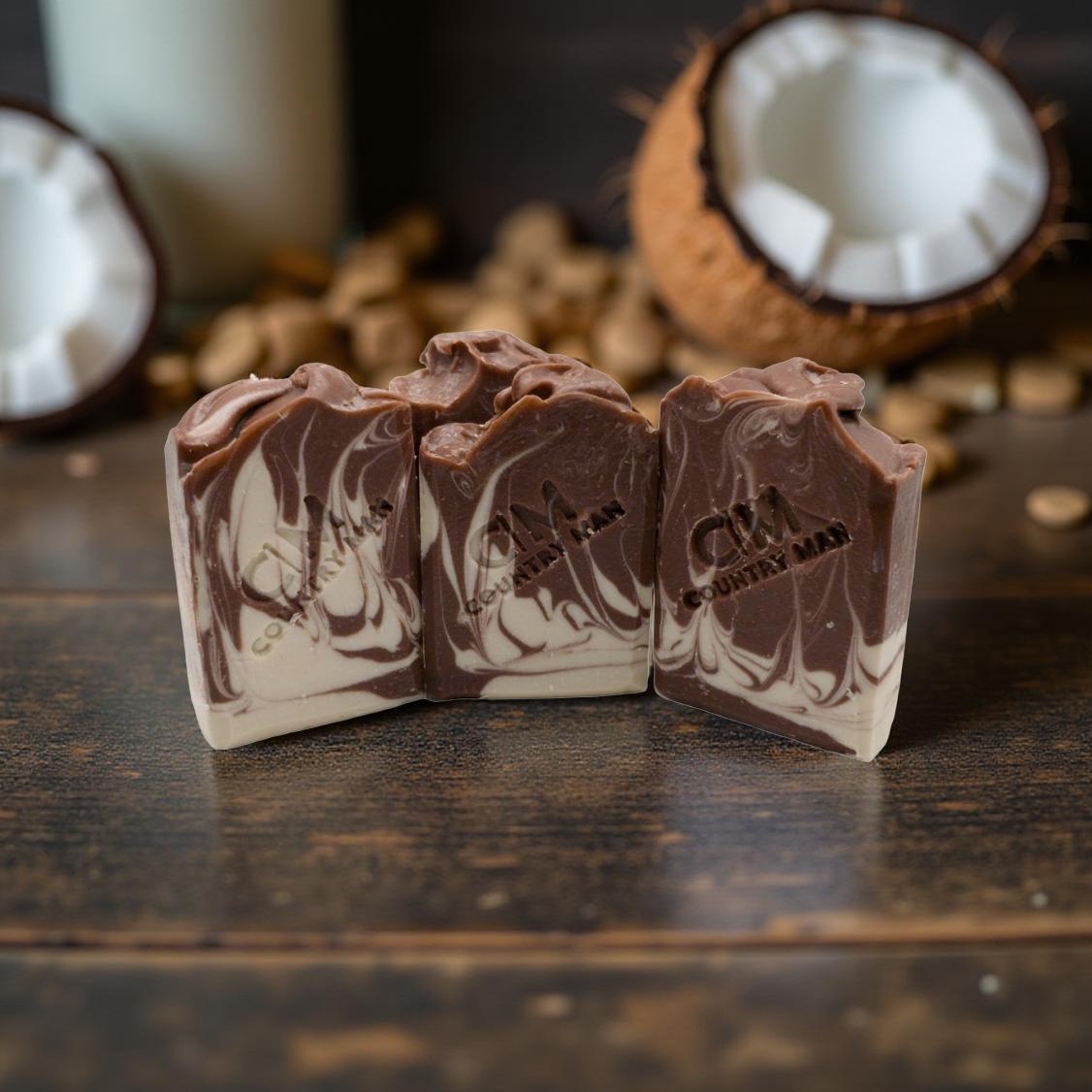 Midnight Coconut Tallow Red Moroccan Clay Cold Process Soap