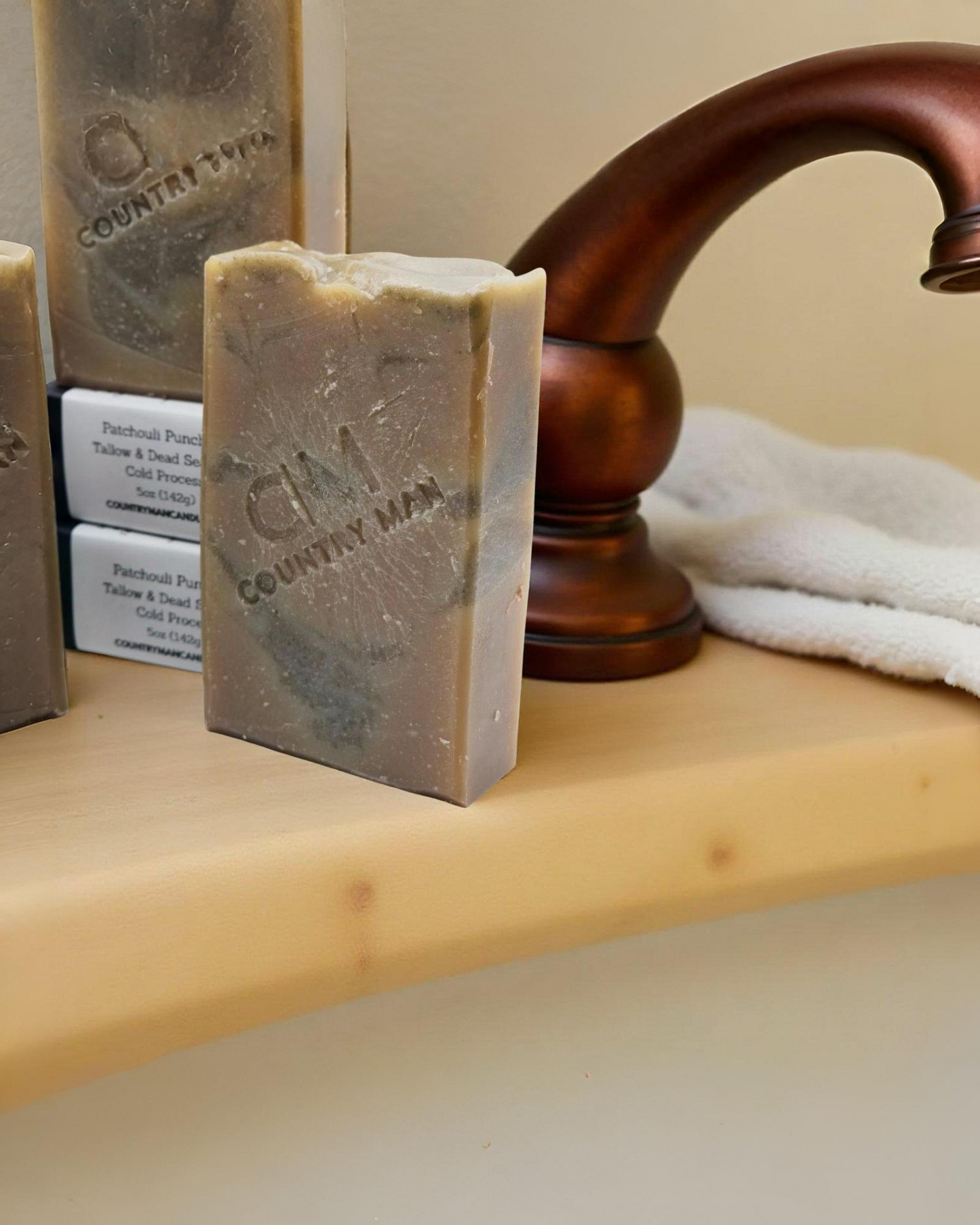 Patchouli Punch-Out Tallow Dead Sea Mud Cold Process Soap