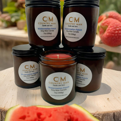 Watermelon Patch Soy Wax Candle (7oz)