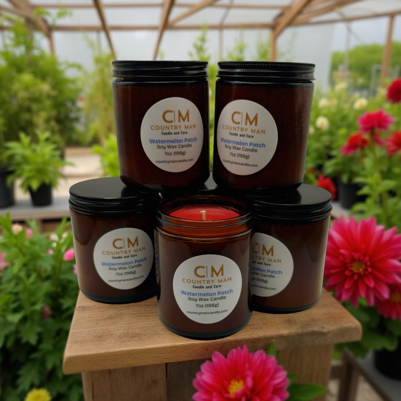 Watermelon Patch Soy Wax Candle (7oz)