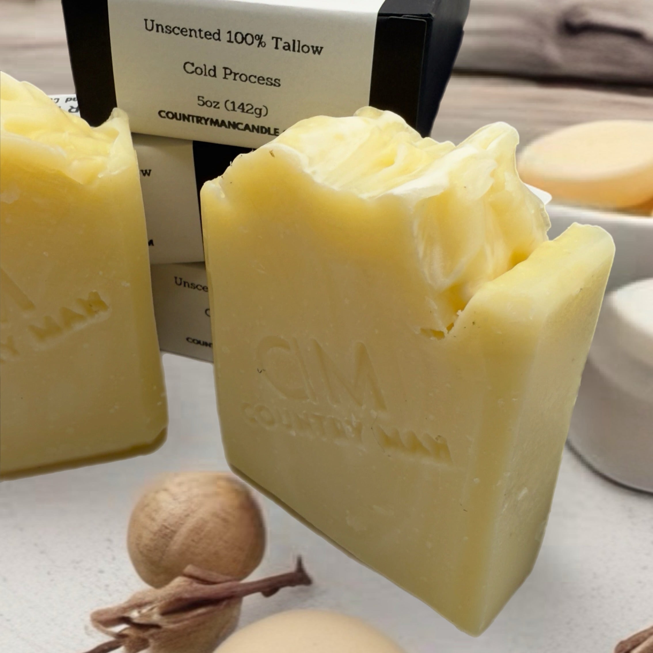 Frontier Unscented 100% tallow cold process soap