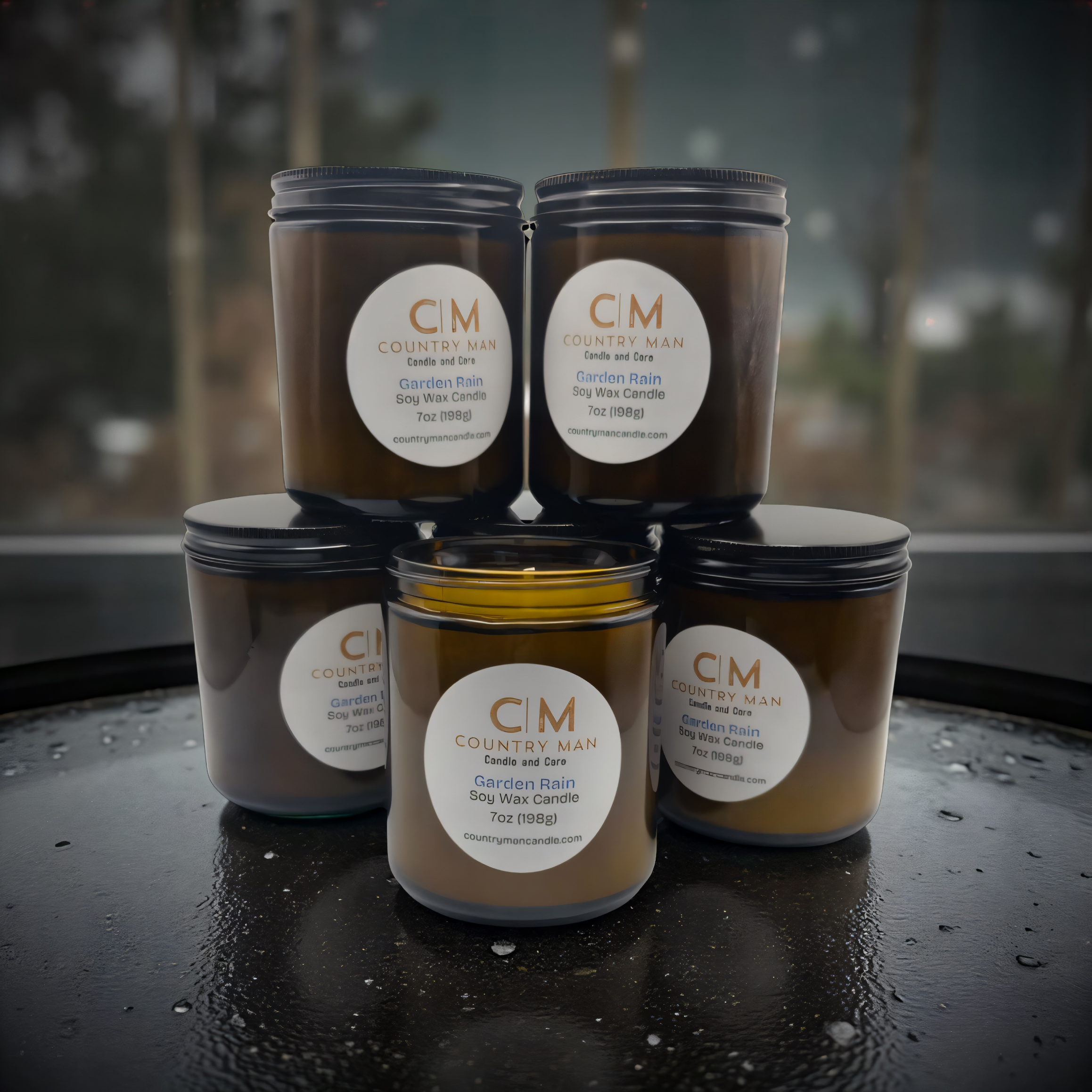 Garden Rain soy wax candle