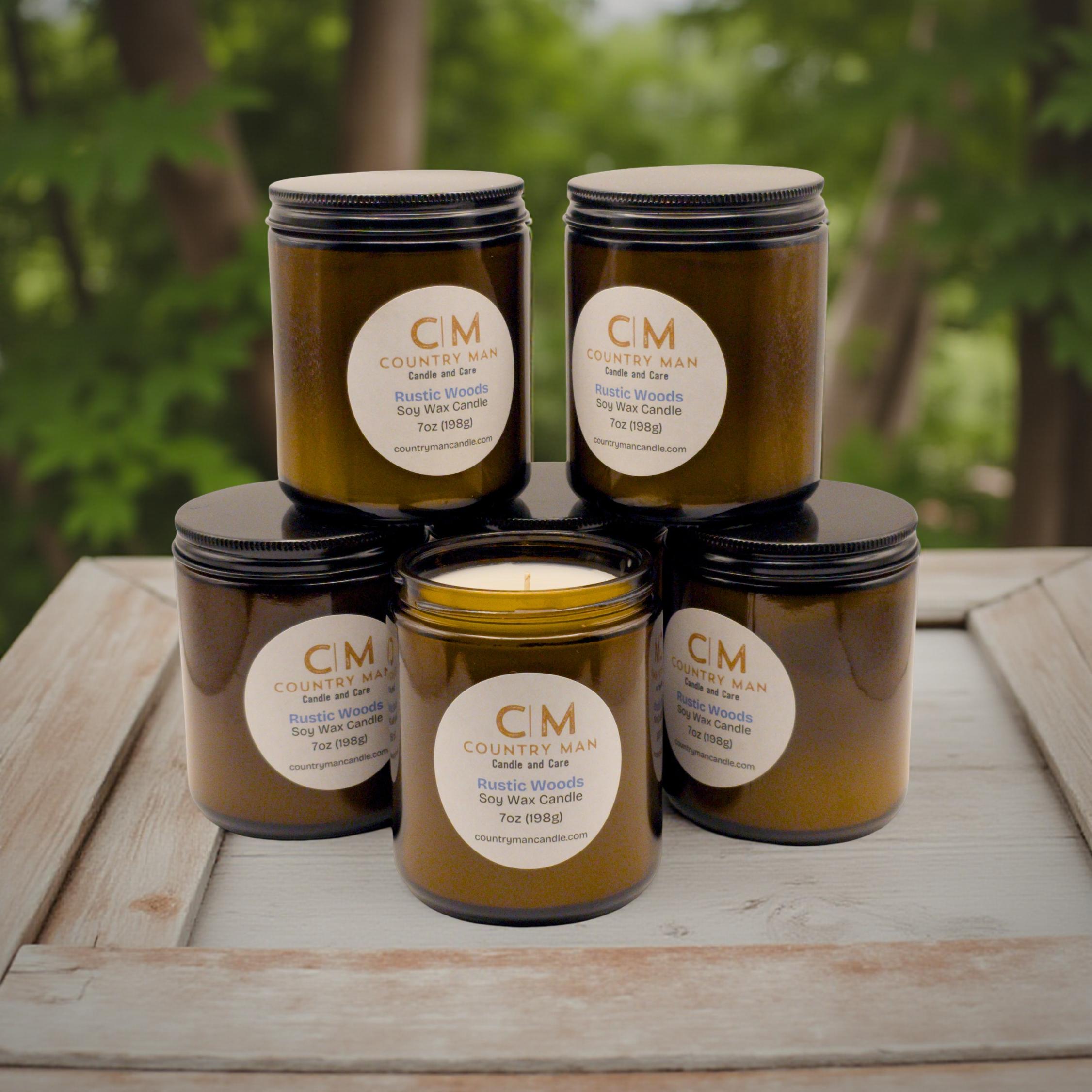 Rustic Woods soy wax candle