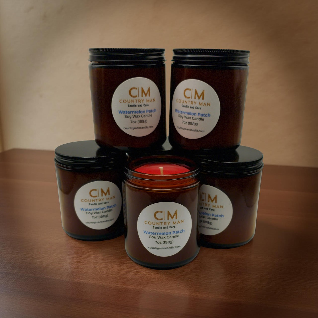 Watermelon Patch soy wax candle